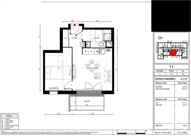 Appartement T2 à louer - 2 pièces - 41.4 m2 - RUMILLY - 74 - RHONE-ALPES - Century 21 Confiance Services